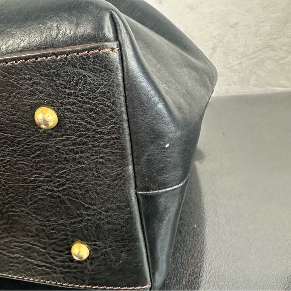 Dooney & Bourke Florentine Large Zip Barlow Leather Shoulder Handbag Black - Picture 4 of 16